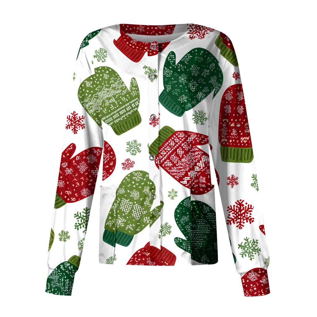 Women's Casual Long Sleeve Single Breasted Printed Dry-nurse Top