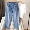 Женские джинсы гарем большого размера для похудения для фигуры типа «груша» - Летние тонкие, укороченные до щиколотки