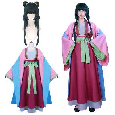 Костюм горничной Maomao Cosplay Garden Party из коллекции костюмов для взрослых для школы и сценических выступлений Размер парика [Отличное качество] Парик, "Аптекарь"