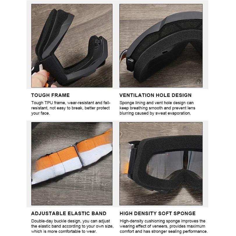 Защитные очки для езды на мотоцикле, ветрозащитные, защитные очки от песка, аксессуары для мотоциклов, горнолыжные очки, очки для гонок по бездорожью
