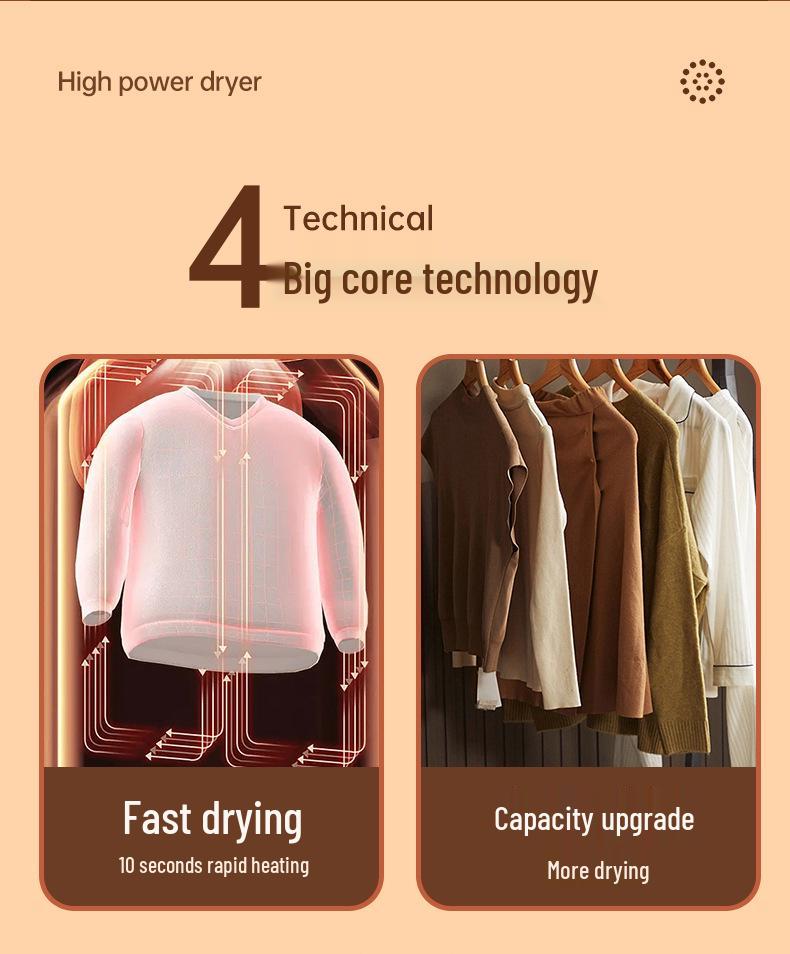Компактная многофункциональная сушилка: Быстрая сушка для обуви, одежды и одеял с удалением пылевых клещей для дома и общежития.