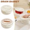 Корзина для слива фруктов с крышкой, миска для мытья овощей, складная ручка, дуршлаг для чистки, пластиковый холодильник, кухонный ящик для хранения овощей