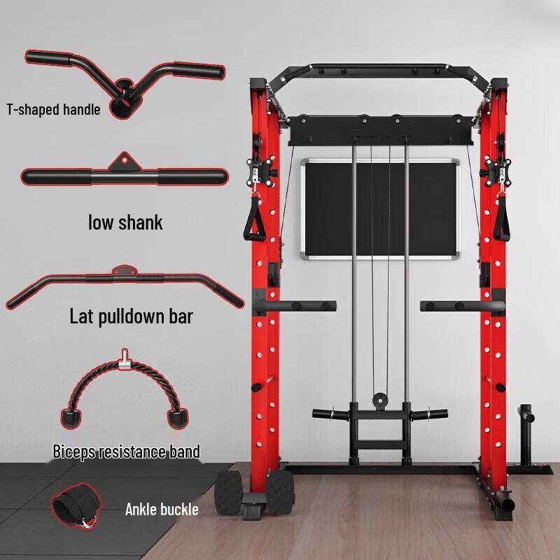 Multi-functional Home Gym Power Rack with Cable Crossover