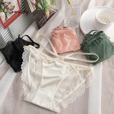 Сексуальные кружевные трусики с низкой посадкой и вырезами без отметин, удобная промежность