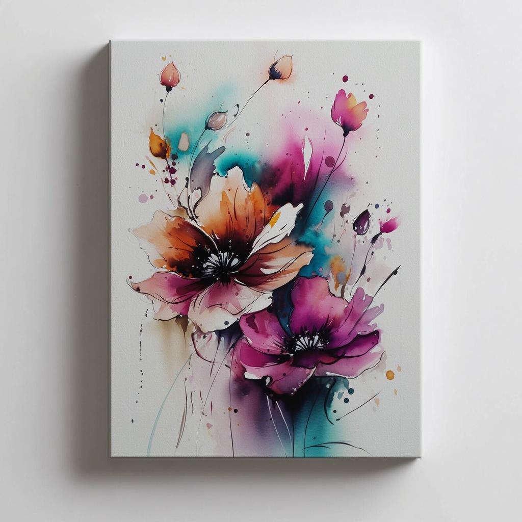 Dzika Natura W Kwiatach Dzika Natura W Kwiatach, 40X50 Cm, Rama Aluminiowa Czarna, Papier Matowy 230 Gsm