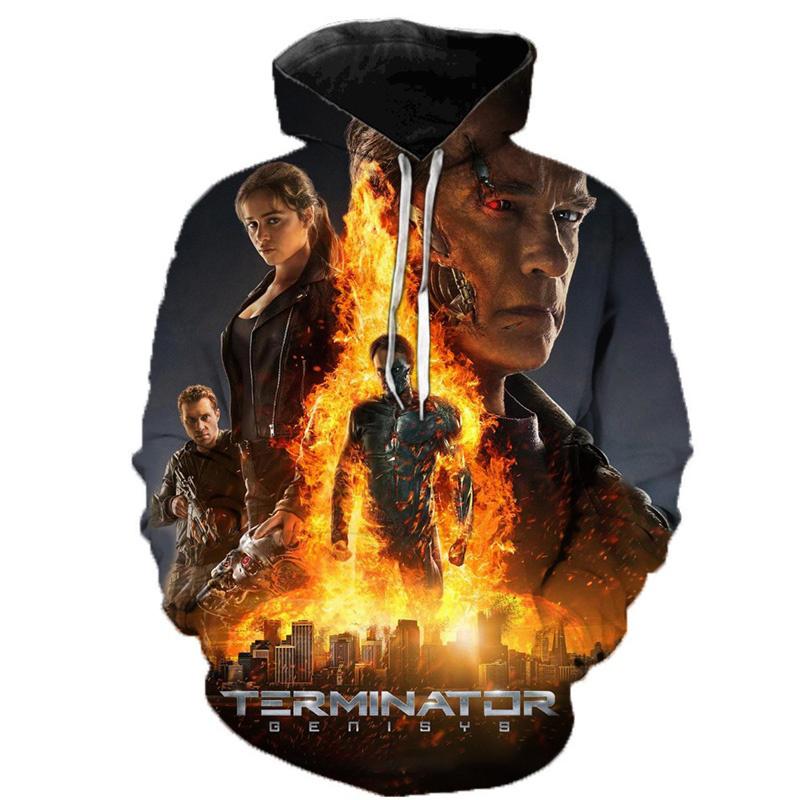 Terminator Movie 3D Print Hoodies Autumn Men Women Casual Fashion Hoodie Oversized Sweatshirts Pullovers Tracksuit Man Clothing