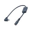 Дорожный кабель питания DC5521 на Type-C, 5.5x2.1 мм (мама) на USB C (папа), 5V3A, для тесных пространств