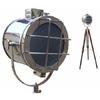 Designer,  Floor Searchlight Spotlight On a Brown Tripod Stand