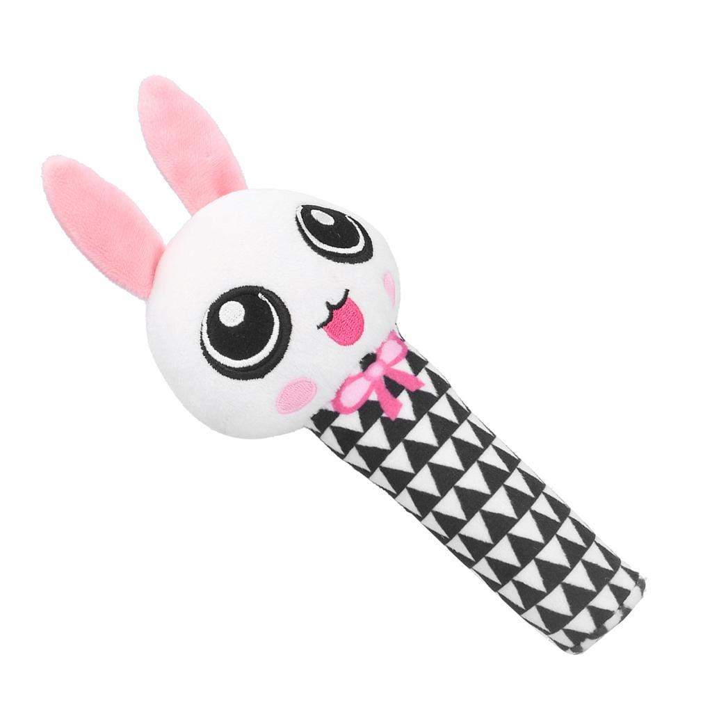Plush Stuffed Animal Rattle Toy Baby Soft Hand Grip BB Toys Rattle Hand Bell Animal ToyBunny
