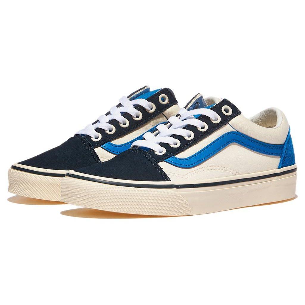 Vans Old Skool Повседневные Удобные Низкие Кеды для Скейтбординга Унисекс кроссовки Белый Синий VN000CR57Z2