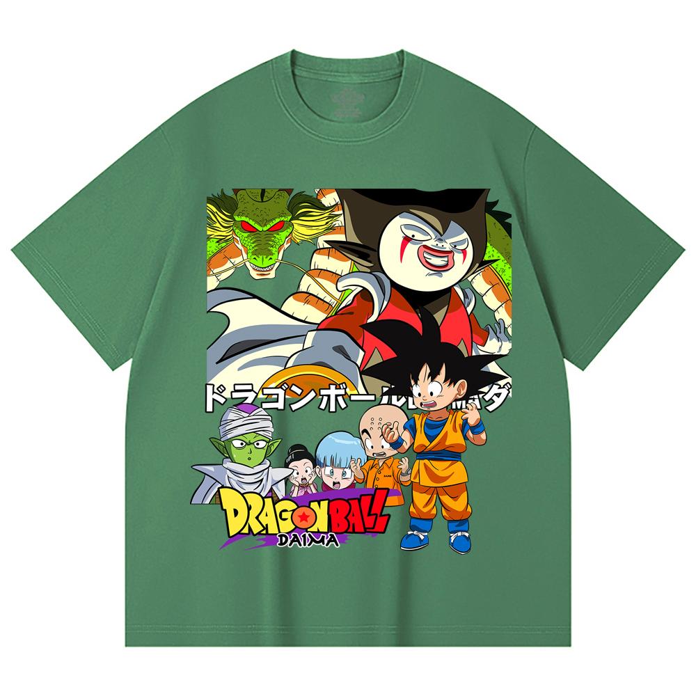 230 Gsm 100% Cotton Dragon Ball V19 Daima Print Unisex Heavy Cotton T Shirt