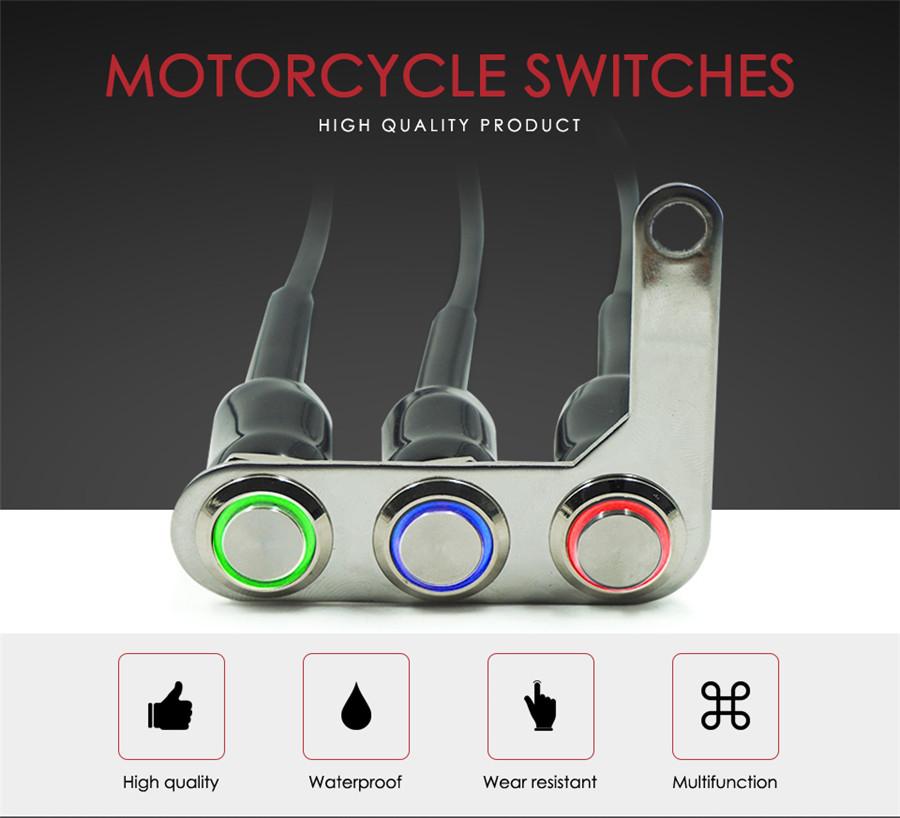 Universal Left Motorcycle Switch ON-OFF Headlight Fog Light Horn Start Kill Hand