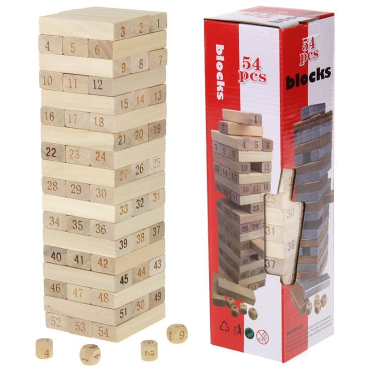Jenga Wooden Puzzle Wobbly Tower