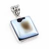 Натуральный агат Монтана 925 проба из твердого серебра Подарочная подвеска 1,3 дюйма z9h40