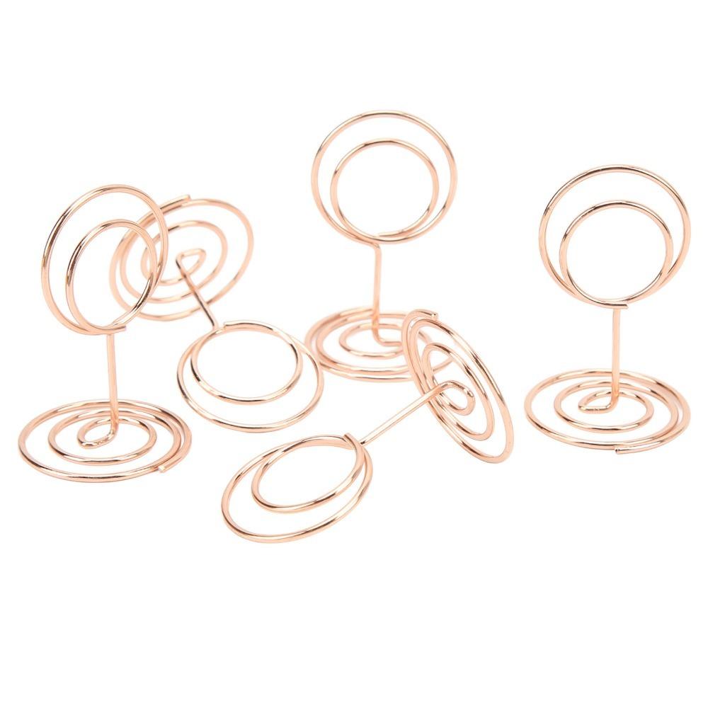 20Pc Round Shaped Table Number Stands Gold/Rose Gold Table Number Holder  Wedding Centerpieces
