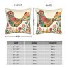Colorful Bird Floral Pillow Cover Kawaii Pillow Case For Office Car Home Decor Comfy Pillowcases Gift Idea