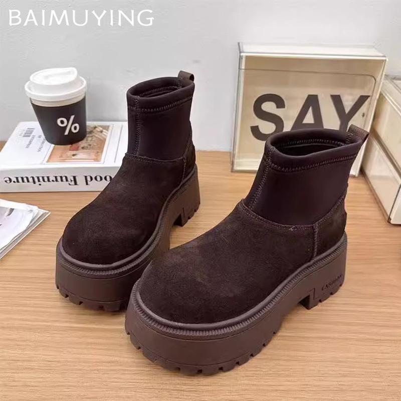 Женские зимние ботинки на платформе с леопардовым принтом, дизайнерские повседневные ботинки на толстой подошве, женские зимние брендовые готические ботинки для мотоциклистов 2025 года