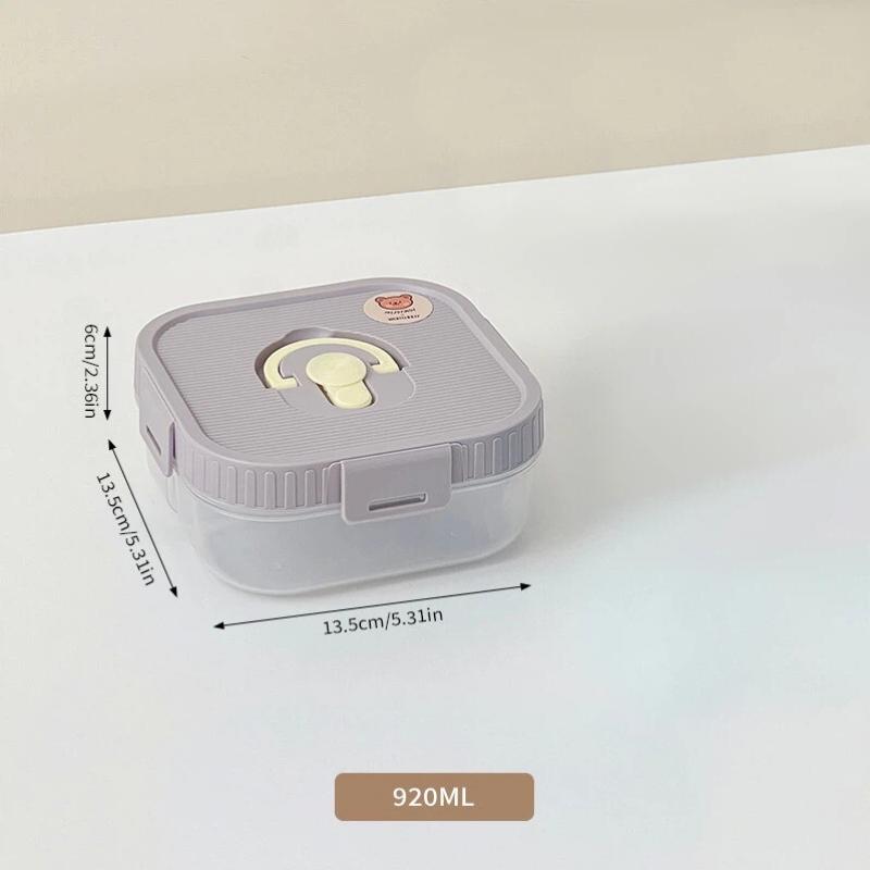 2/3 Grids Reusable Square Plastic Bento Lunch Box Portable Divided Fruit Salad Food Container Kids Students Microwave Heatable