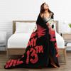 Friday Jason Voorhees 13th Flannel Throw Fashion Blanket Horror Scary Halloween Bedding Throws Knitted Fashion Blanket Travel Thin Breathabl