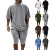 Summer Men's Set Japanese Style Plus Size Casual Loose Sports Suit Short Sleeve T-shirt Shorts Two-piece Men's Clothing