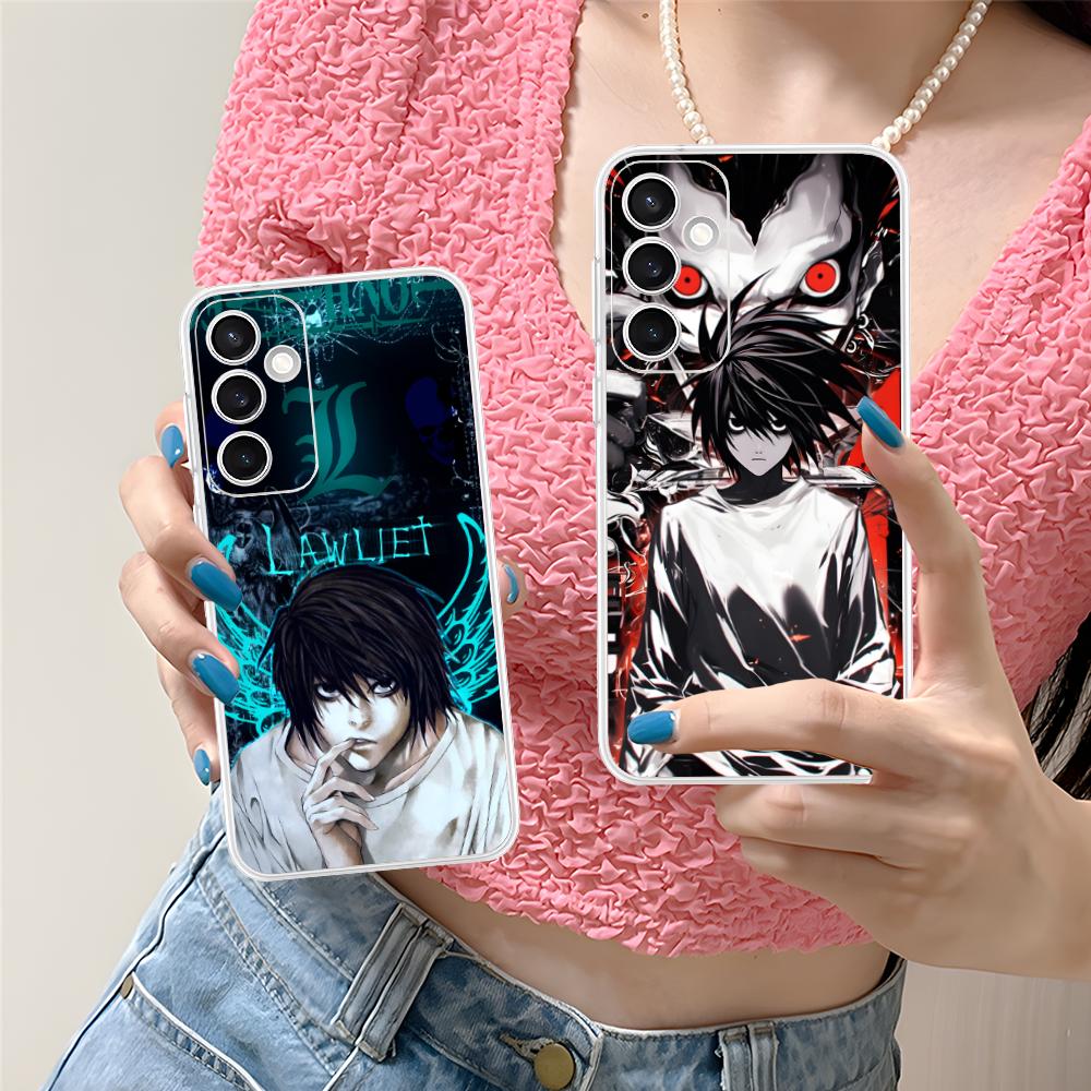 Чехол для мобильного телефона Death Note L Lawliet для Samsung Galaxy S25 S24 S23 S22 S21Plus FE Ультрапрозрачный Цветной Чехол Чехол Красивый