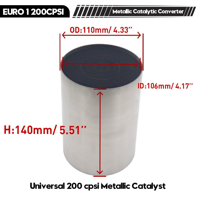 114X100 мм 200CPSI высококачественные фильтр-пакеты для каталитического нейтрализатора потока, универсальный металлический сотовый каталитический нейтрализатор, металлический катализатор