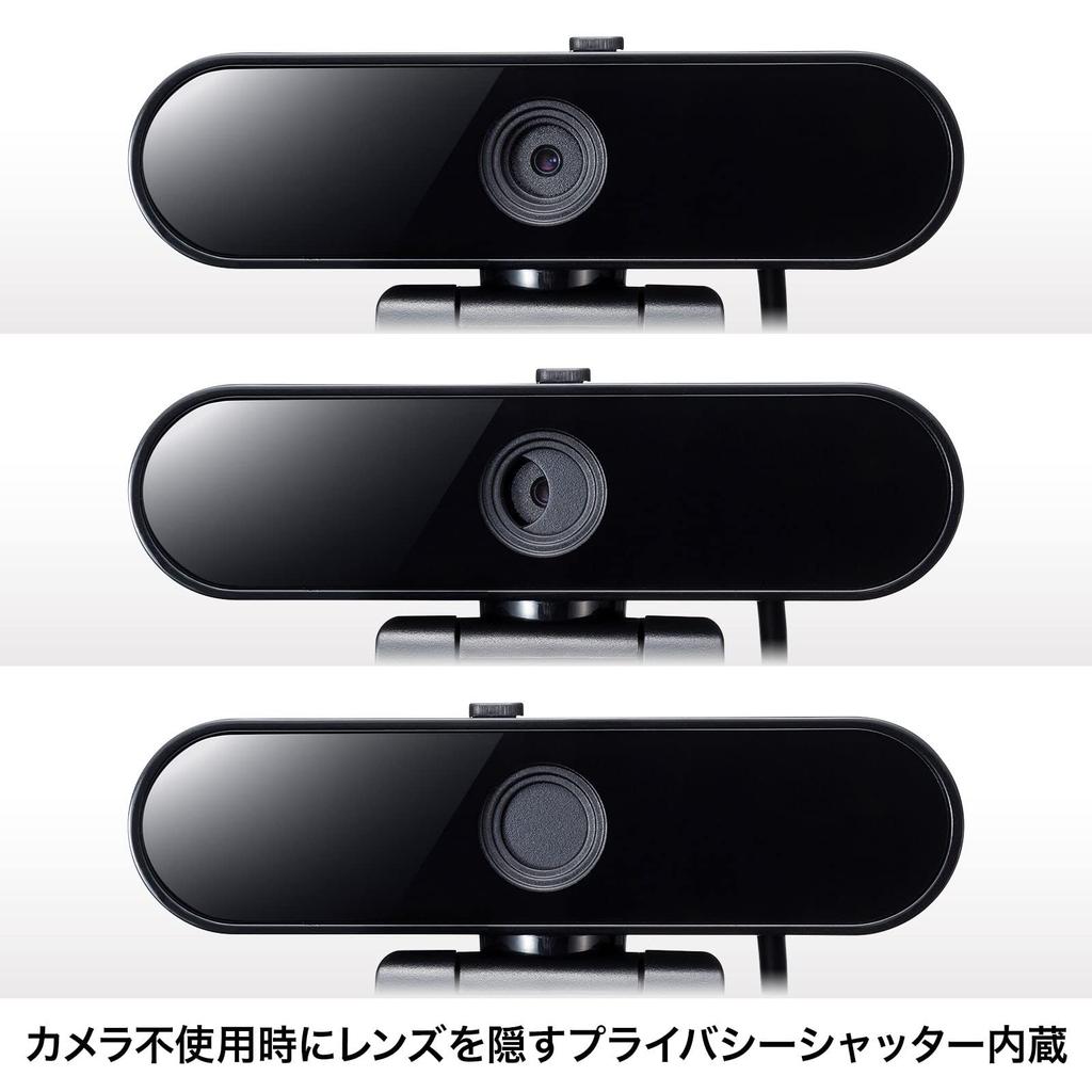 Sanwa Supply WEB-камера без микрофона, защитная шторка, горизонтальный угол обзора, подключение по USB, встроенный 60° CMS-V67BK