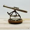 Морской латунный телескоп Алидаде с компасом на базе Подарок на пенсию, подарок для него, подарок для мужа, телескоп для стола, рождественский подарок