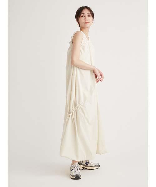 Платье со сборками 13WFO251040 OWHT [Emi] Женское