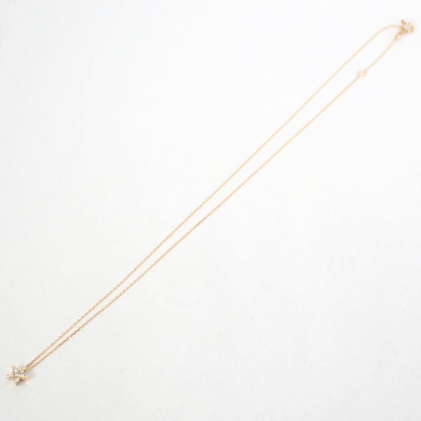 [Использовано] Звездные украшения/Звездные украшения K18 Бриллиантовая звезда Ожерелье/Подвеска/g430-24