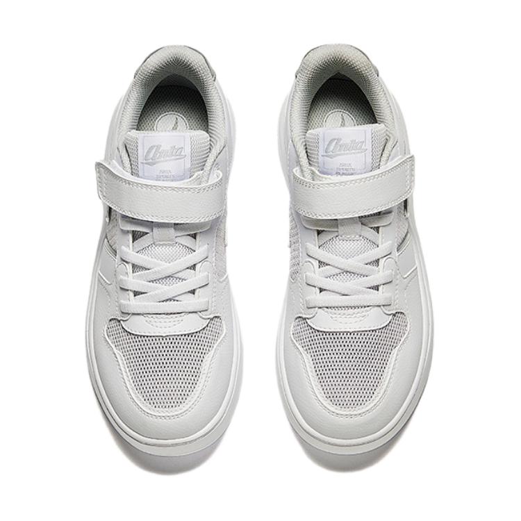 Anta Удобные модные нескользящие износостойкие низкие детские кроссовки для скейтбординга детские кроссовки белые 332438012S-1