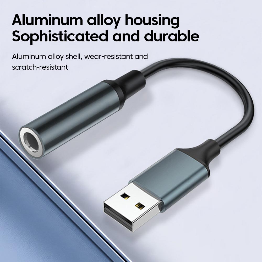 USB To 3.5MM Audio AUX Cable Adapter External Sound Card USB Female TO 3.5MM Jack Headphone Microphone Adapter For Notebook PC