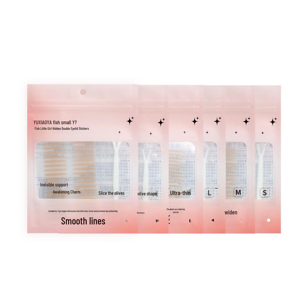 Fish Little Girl Waterproof Invisible Eyelid Lace Stickers - Long-lasting, Seamless Flesh-colored Mesh, No Glue Needed.