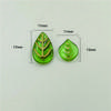 High Quality Materials DIY Ornament Green Hair Accessories Handmade Beads Creative Pendants Glass Leaves 50Pcs Tracing Golden Earring Jewelry Making