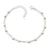 92.5 Sterling Silver Classic Ball Layered Chain Silver Bracelet