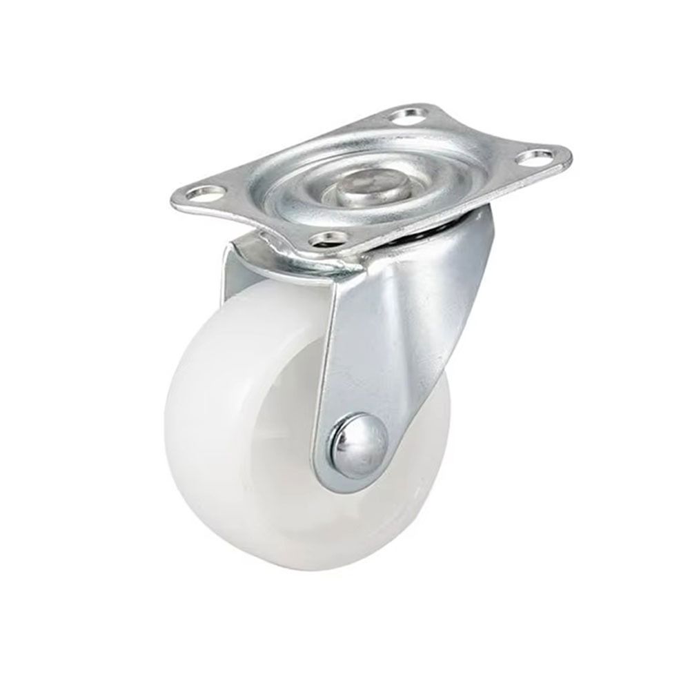 1/2/4Pcs White Nylon Rubber Furniture Roller 360 Degree Swivel Casters Durable Caster Wheel