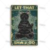 Mfoever  Художественный Забавный Питомец Ретро Металлическая Вывеска Salem Sanctuary Кот Винтажная Декоративная Жестяная Табличка Бар Паб Клуб Дом Мужская Берлога Настенный Декор