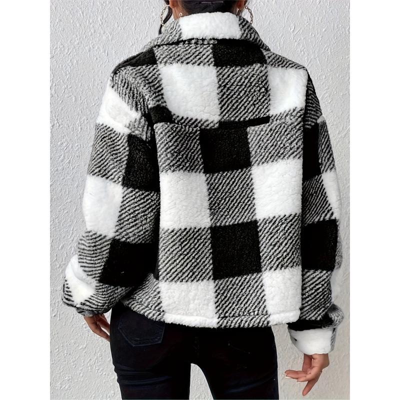 European & American Double-sided Plush Pocket Cardigan - Women's Casual Coat