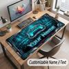 City Cyberpunk Theme Customized Mouse Pad Personalized Print Name Text Desk Mat For Home Office Table Decor