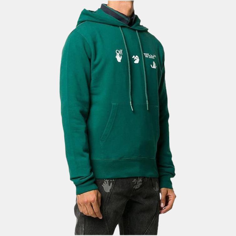 OFF WHITE FW20 Свитшот Мужской Зеленый OMBB034E20FLE0025701