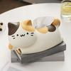 Cute Cat Tissue Box Ceramic Paper Storage Holder Home Storage Supplies Napkin Organizer  Gift