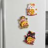 Rotatable 3D Refrigerator Magnets Cartoon Refrigerator Decorative Magnet  New Year Decoration