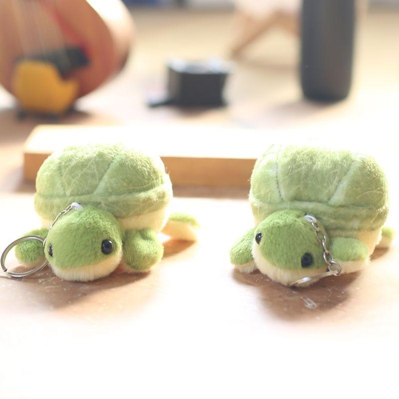 Cute Adorable Mini Turtle Plush Toy Keychain Backpack Pendant 12cm Soft Stuffed Animal