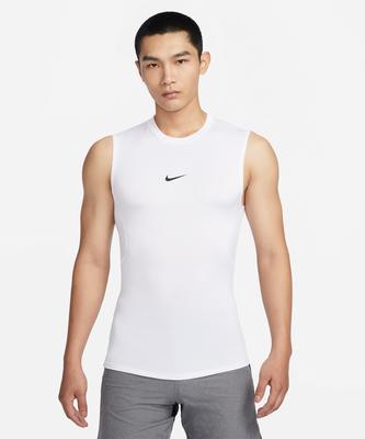 Женский топ для фитнеса Pro Dri-Fit, облегающий, без рукавов, M - Белый:Черный / Fb7915-100