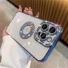 Luxury Plating Frame Bling Diamond Lens Protective Soft Case For iPhone 15 Pro Max 14 Pro Max 13 12 11 Clear Shockproof Cover
