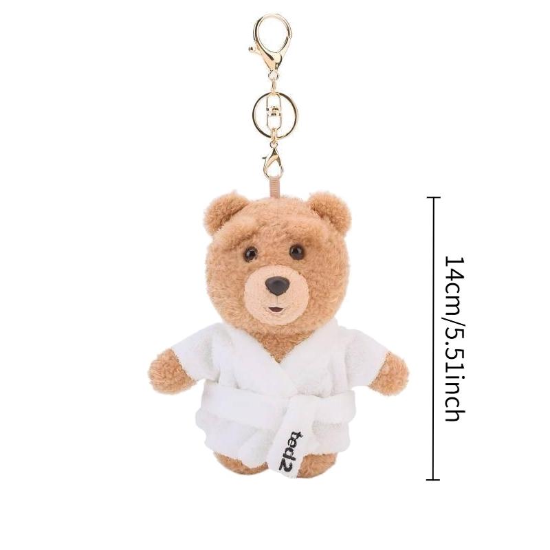 Плюшевый брелок Ted 2 Кавайный плюшевый мишка Аниме Хобби Мягкая игрушка Брелок Подвеска для сумки Куклы Рождественские Подарки на день рождения