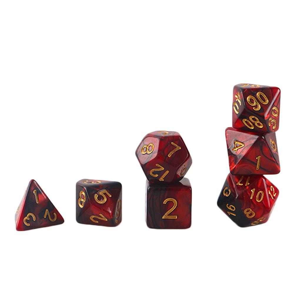 Multicolor Multifaceted Leisure Entertainment Toys Game Accessory Party Supplies Two-color Dice Set