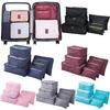Qx Oxford Cloth Travel Storage Bag Suitcase Set Of 6 For Clothes And Underwear
