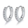 New Women Earrings Sweet Romantic Micro -Inlaid Zircon Ear Studs 925 Silver A Pair Piercing Hoops Earring Jewelry Festival Gift
