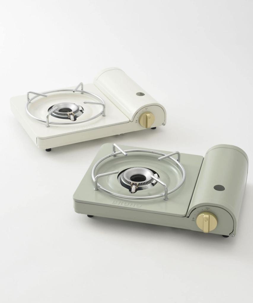 BRUNO Cassette Stove Slim Camping Gas Yakiniku Outdoor Sengoku Small Disaster Prevention Supplies Earthquake Preparation Cute Stylish Ivory BOE095-IV